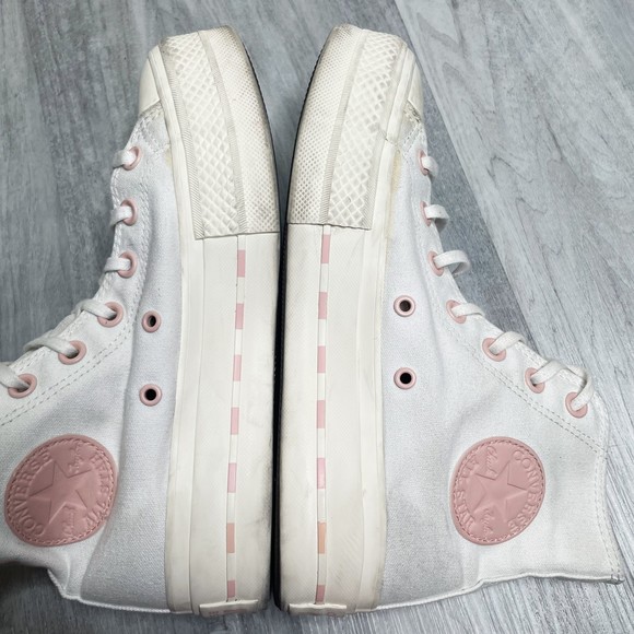 Converse Chuck Taylor Lift Hi White Pink - Picture 5 of 9